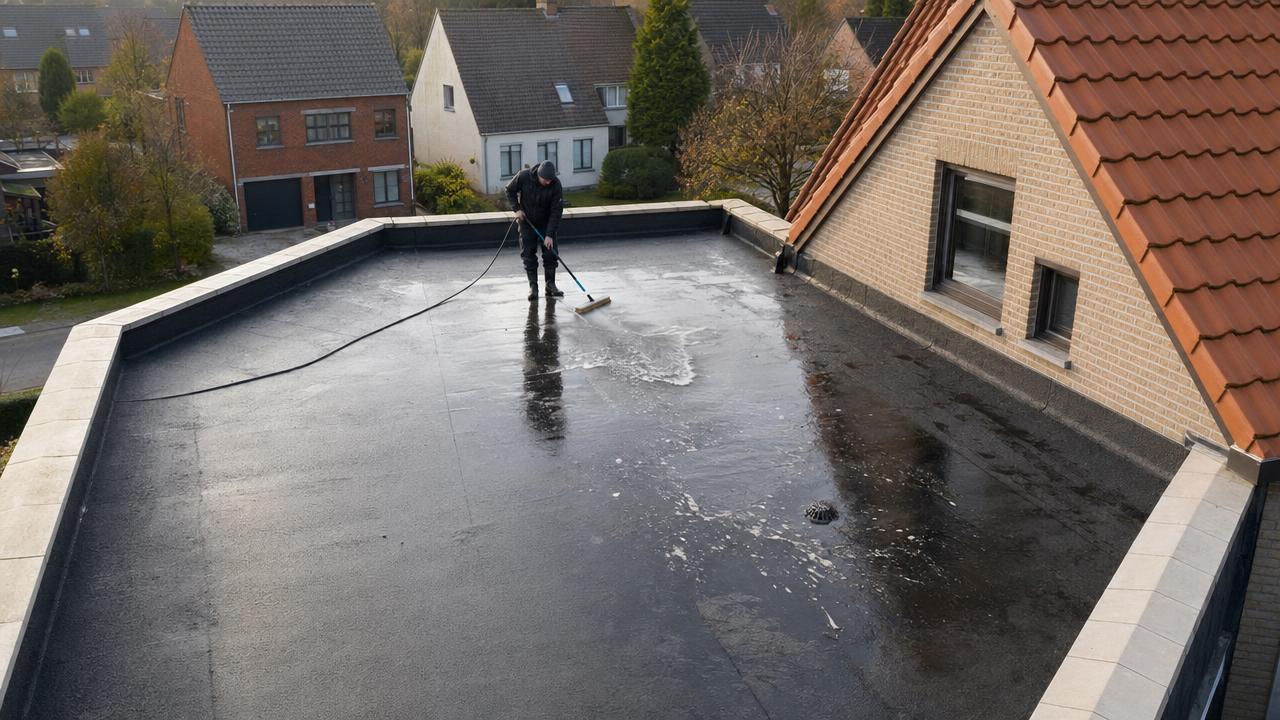 Dakreiniging Plat Dak in Genk