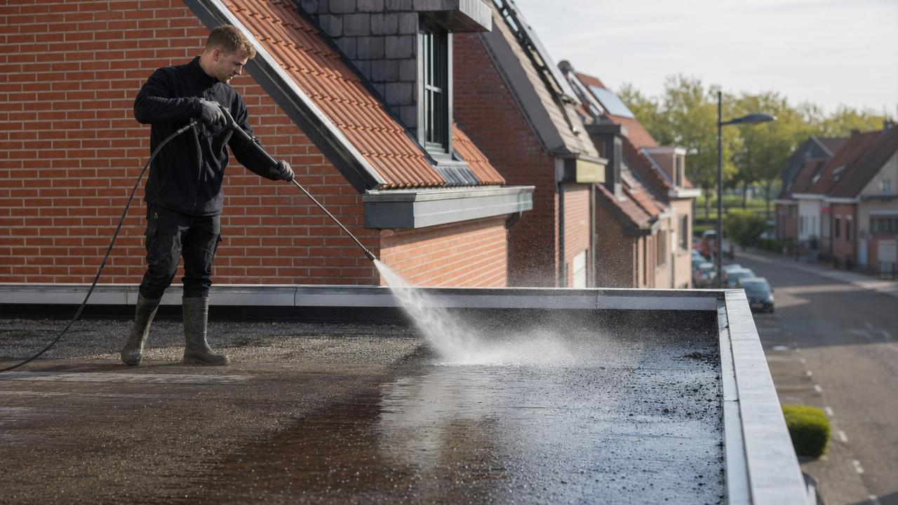 Hogedrukreiniging Dak in Genk